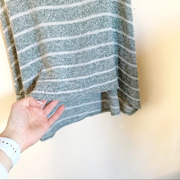 Pacsun Nollie Green Ivory Knit Striped Swing Tank - Picture 5 of 5